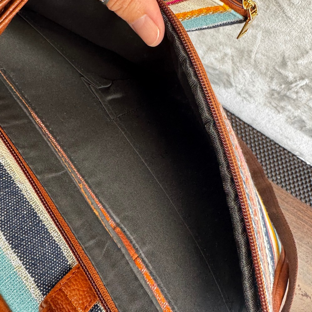 UMTA Jacquard Laptop Bag Unisex OS Multi-Color Stripe Hand-Block Print (2541) - Picture 4 of 7
